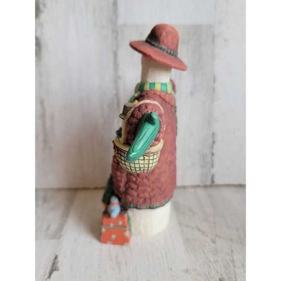 Lang & Wise Red Cap Coat AS IS 1998 snowman bird figure Xmas decor - Picture 4 of 7